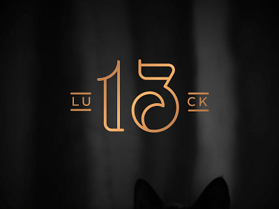 Lucky 13 - Quira Font 13 arabian font geometric gold luck lucky modern monogram mystic numbers thirteen