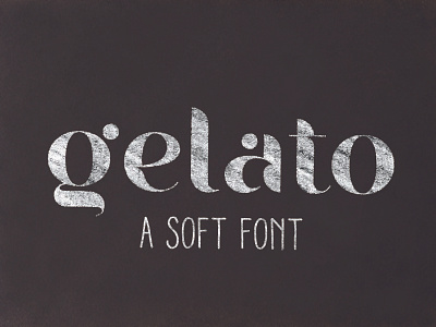 Gelato - soft font chalk dots font free fresh friendly gelato icecream letters logotype modern soft type