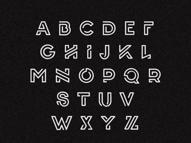 Koy - single line font animation best display font geometric gif impact letters logo modern monogram poster single line typography