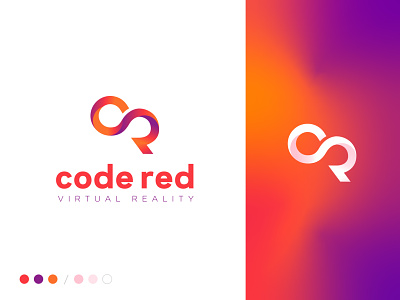 Code Red Branding Alternate ar augmented reality brand brand identity branding c colorful cr design system gradient illustration logo r rebrand ui design virtual reality visual identity