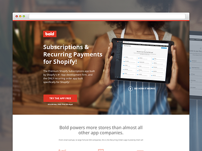 Bold Commerce Landing Page