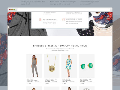 Le Tote - Pricing LP beauty design ecommerce fashion graphic landing layout page product ui ux web