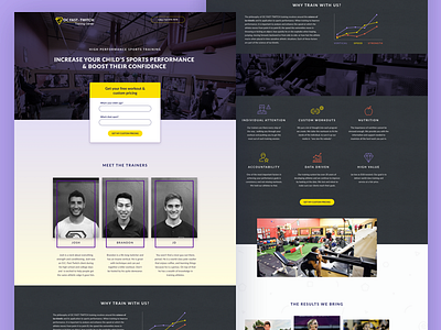 OC Fast Twitch Landing Page design fitness gym health layout ui ux web website