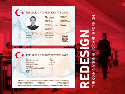 Turkish National ID Card Redesign art business design flag id card logo new redesign turkish ui ux web