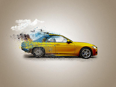 Car Advertisement Poster Manipulation Concept advertisement car concept manipulation poster