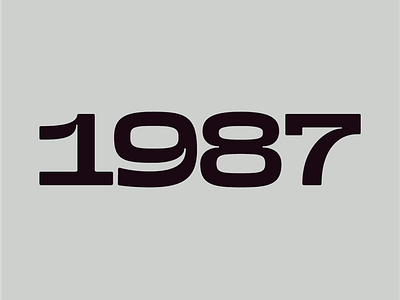 1987 ☀️ design numbers type type design typography