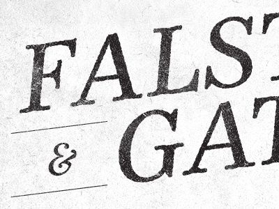 Falstaff & Gatsby logo texture type typography