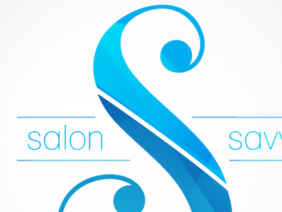 Salon Savvi blue brand branding buttermilk identity logo salon type typography