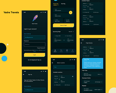 Flight Booking App UI app design flight flight booking illustration mobile mobile app mobile app design mobile design space space travel ui