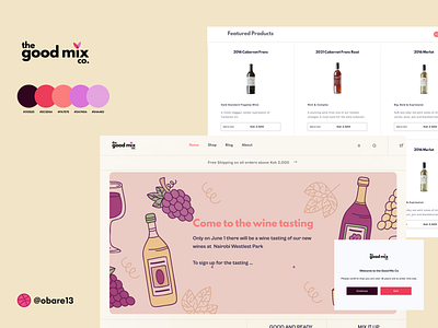 Wine Shop Website alcohol alcohol website app design illustration mobile mobile app mobile app design mobile design ui website design website ui wine wine website