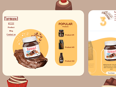 Chocolate Brand Website Design adobe xd chocolate color digital graphic design illustration landing page prototype single page ui ux vector web website