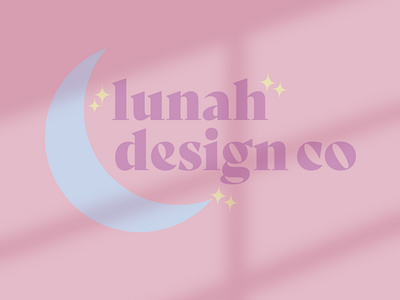 Lunah Design Co - Logo creative crescent graphic design logo minimal