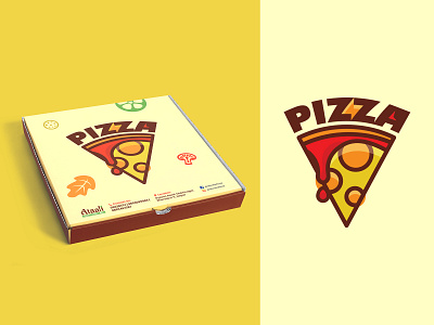 Pizza Box Illustration Packaging Design