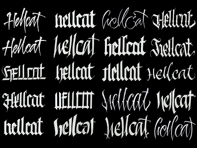 Hellcat calligraphy freehand handwriting handwritten kaligrafia lettering liternictwo litery powerscripts script typografia typography