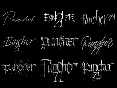 Dribbble Puncher calligraphy freehand handwriting handwritten kaligrafia lettering liternictwo litery powerscripts script typografia typography