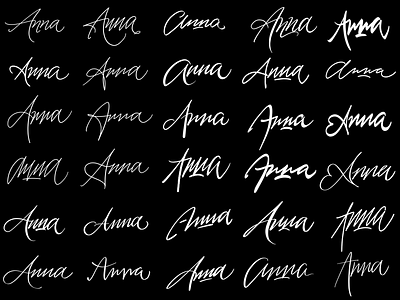 Anna calligraphy freehand handwriting handwritten kaligrafia lettering liternictwo litery powerscripts script typografia typography