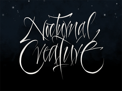 Nocturnal Creature calligraphy freehand handwriting handwritten kaligrafia lettering liternictwo litery powerscripts script typografia typography