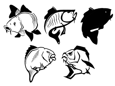 Carp Logo Concept carp drawing fish freehand illustration ilustracja logo logotyp logotype powerscripts script sygnet