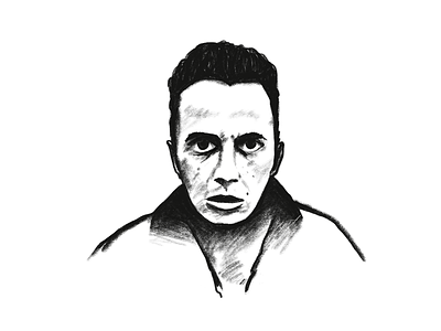 Joe Strummer digital drawing illustration monochrome painting pencil portrait powerscripts sketch sketching