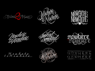 Nowhere to Nowhere calligraphy design freehand handwriting kaligrafia lettering logo powerscripts script typography