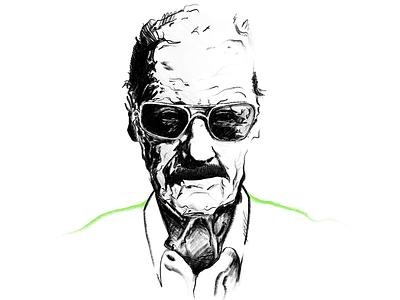 Stan Lee drawing excelsior illustration pencil portrait portret powerscripts rysunek sketch stanlee stantheman szkic