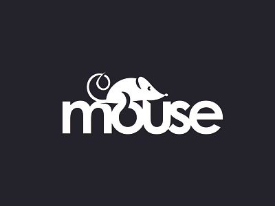 mouse logo typography animal logo mouse tipography vector