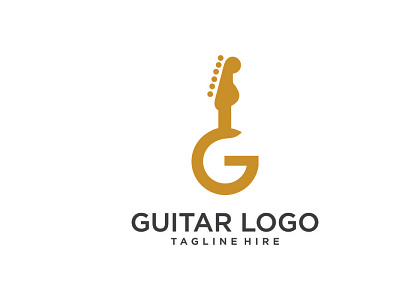 letter G guitar logo design