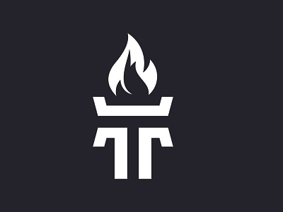 letter T torch logo design fire hot letter t logo t monogram torch vector