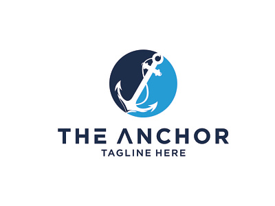 anchor logo design anchor marine sea vector