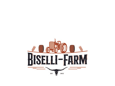 biselli farm logo design vintage design farm vector