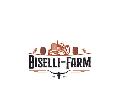 biselli farm logo design vintage