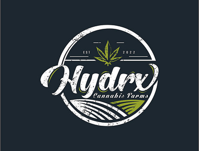 hydrx cannabis farm logo design cannabis cbd design logo marijuana nature vector