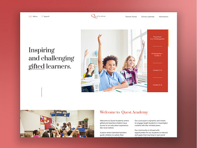 Home page Preschool & Jr. Kindergarten branding design graphic design minimal typography ui ux web website