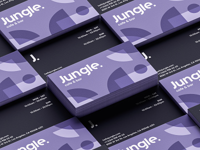 Jungle Cafe & Bar - Business Card abstract brand design brand identity branding business card jungle logo logotype pattern typography