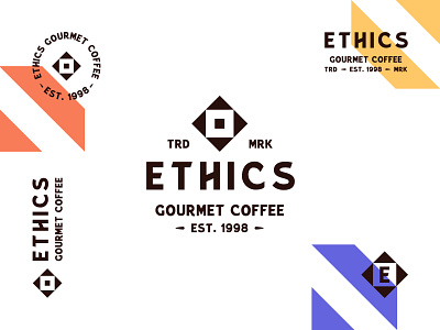 Ethics Gourmet Coffee - Logo badge brand design brand identity branding coffee design logo logotype pattern trade mark typography