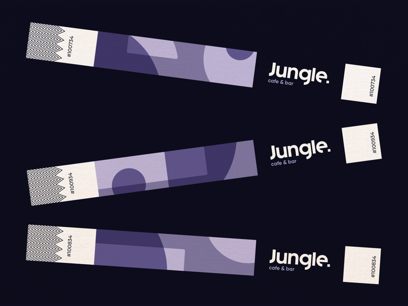 Jungle Cafe & Bar - Ticket abstract bar brand design brand identity branding jungle logo logotype modern pattern ticket typography