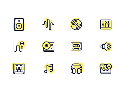 Music Icons by Stan Aleyn | Brand Designer on Dribbble