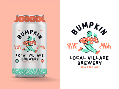 Bumpkin Craft Beer badge beer branding bumpkin can illustration logo logodesign packaging type typography vector