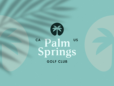 Palm Springs Golf Club badge brand identity design golf illustraion logo logotype palm type typography vector