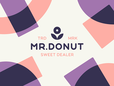 Mr. Donut Sweet Dealer - Logo abstract brand identity branding donut illustration logo logo design logotype pattern vector