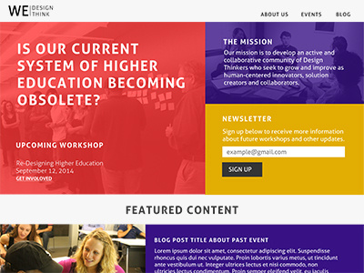 Website Design: We Design Think branding ui visual web design