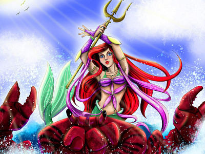 Ariel Digital Drawing character charactercreation mermaid photoshop