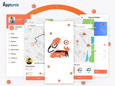 Guidance for On-demand Fuel Delivery App Development animation appdevelopment appdevelopmentcompany apptunix branding design fuel and gas delivery fuel delivery fuel delivery app gas delivery gas delivery app illustration mobile app design mobile apps uiux uiux design