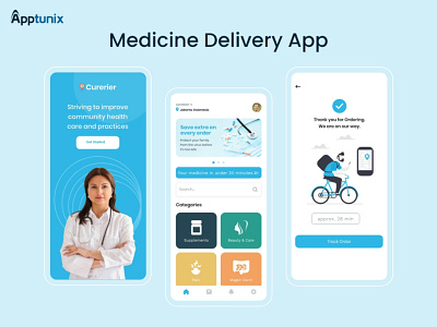 On-Demand Medicine Delivery App Development Approach by Apptunix animation appdevelopment appdevelopmentcompany apptunix branding design graphic design illustration logo medicine delivery app mobile app design mobile app development