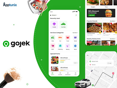 Gojek Clone App Development By Apptunix animation app like gojek appdevelopment appdevelopmentcompany apptunix design gojek gojek clone app illustration mobile mobile app development