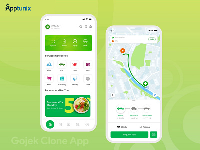 Compete with your competitors by creating own Gojek Clone App animation apptunix branding design gojek clone gojek clone app gojek clone app development gojek clone script ui ux vector