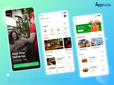 Create An On-Demand Delivery App | Delivery App Development animation app development company apptunix branding delivery app delivery app design delivery app development illustration on demand app redesign uiux
