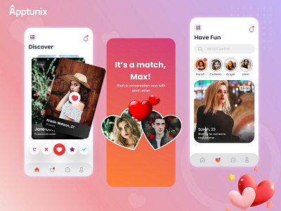 Best Dating App Development Company In Austin - Apptunix animation app design create app like tinder dating app dating app development mobile app development company ui ux