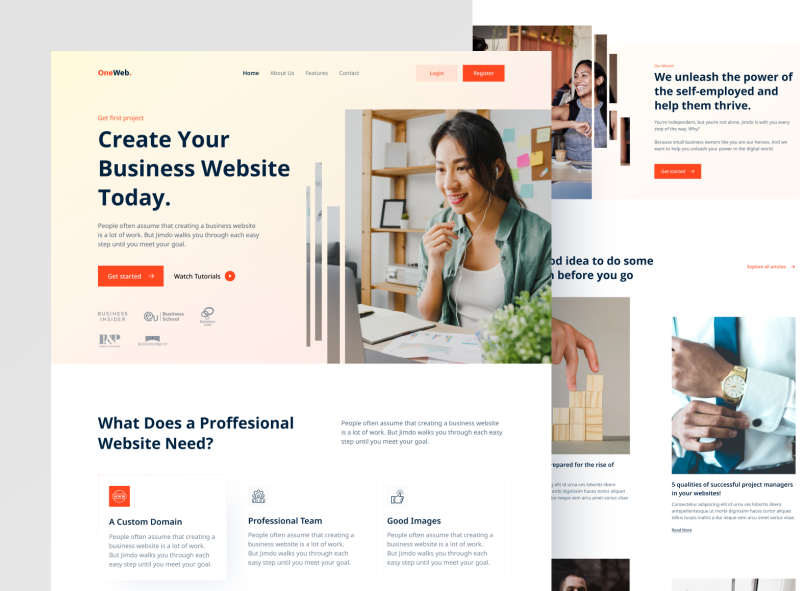 OneWeb Landing Page