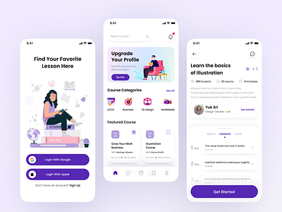 Online Course Mobile App by Andika Bagass for One Week Wonders on Dribbble